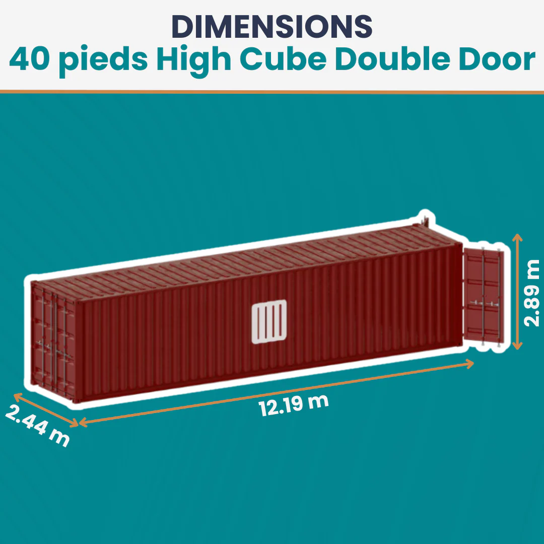 Conteneur 40 Pieds HC Double Door – Image 2