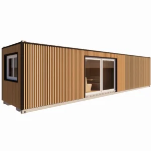 Studio container ECOLOGIA 40 pieds 23 m² habitables [1 chambre] avec bardage