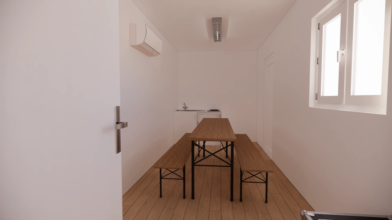 Bureau et salle de pause avec kitchenette 28 m² en container 40 pieds – Image 3