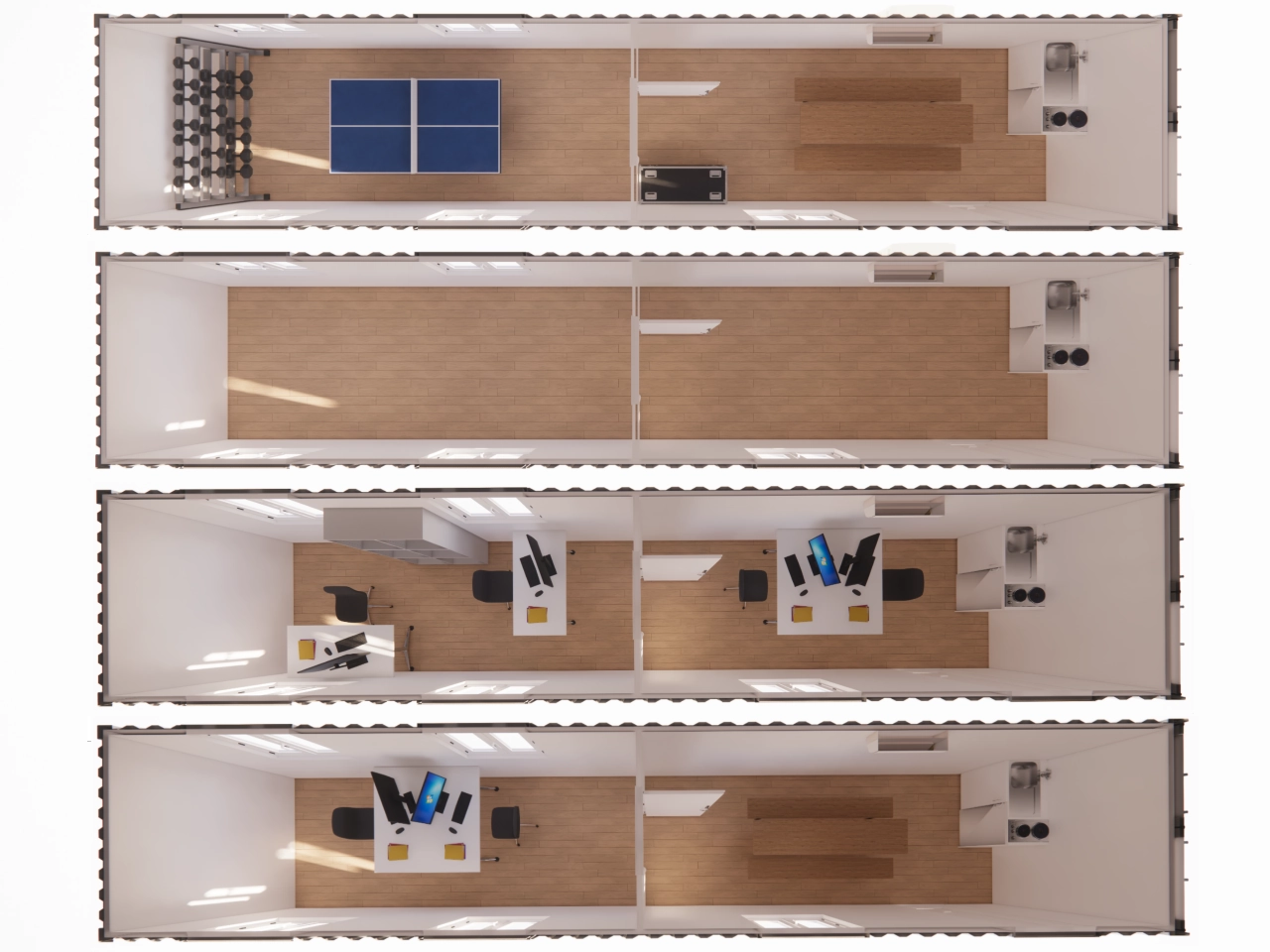 Bureau et salle de pause avec kitchenette 28 m² en container 40 pieds – Image 7