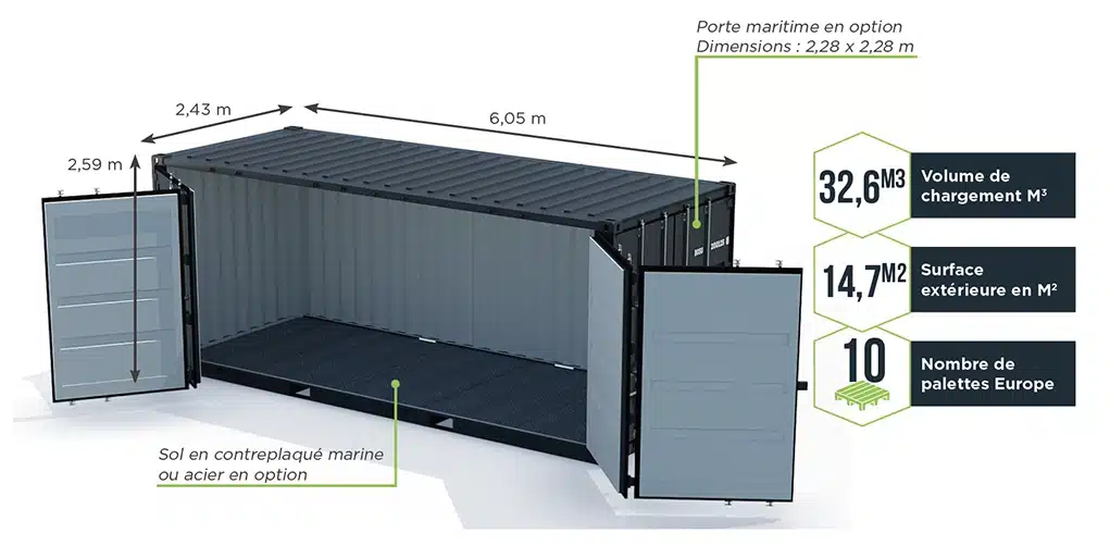 Container de stockage 20 pieds high cube – Image 4